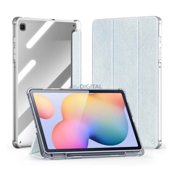 DUX DUCIS UNID husă verticală, efect textil (FLIP activ, deschidere laterală, TRIFOLD, suport pentru birou, suport pentru creioane) LIGHT BLUE SamsungGalaxy Tab S6 Lite 10.4 LTE (SM-P625) 2024, Galaxy Tab S6 Lite 10.
