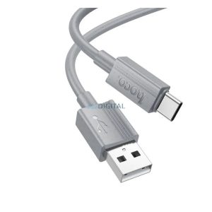 Cablu de date HOCO X107 (USB - Tip-C, 3A, 100cm) GRIS deschis