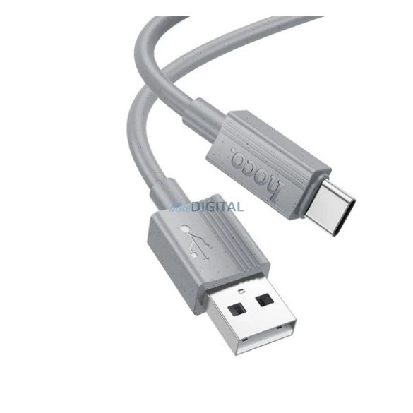 Cablu de date HOCO X107 (USB - Tip-C, 3A, 100cm) GRIS deschis