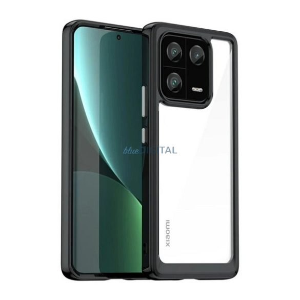 Silicon protector de telefon (rezistent la șocuri, spate transparent) BLACK Xiaomi 13 Pro