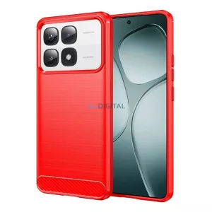 HUSĂ! - Silicon protector de telefon (rezistent la impact, bubble heel, periat, model de carbon) PIROS Xiaomi 14T Pro 5G