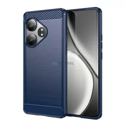   HUSĂ! - Protector de telefon din silicon (rezistent la impact, călcâi cu pernă de aer, periat, model de carbon) PERNA PERNA Realme GT 6T 5G, GT 6 5G