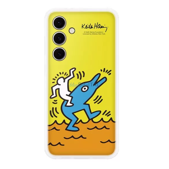 HUSĂ! - SAMSUNG plastic telefon protector (rezistent la șocuri, transparent detașabil + carte de buzunar spate) GALBEN Samsung Galaxy S24 FE (SM-S721)