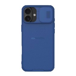   HUSĂ! - NILLKIN CAMSHIELD PRO silicon telefon protector (rezistent la șocuri, protecția camerei, cu dungi) BLUE Apple iPhone 16 Plus 5G