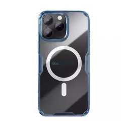   HUSĂ! - NILLKIN NATURE PRO MAGNETIC plastic telefon protector (rezistent la șocuri, bubble heel, MagSafe) BREECH BLUE Apple iPhone 16 Pro Max 5G