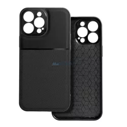   HUSĂ! - Silicon protector de telefon (rezistent la șocuri, magnetic, spate din piele, cu dungi) BLACK Xiaomi Redmi 14C 4G