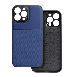   HUSĂ! - Silicon protector de telefon (rezistent la șocuri, magnetic, spate din piele, cu dungi) BUTTON albastru Xiaomi Redmi 14C 4G