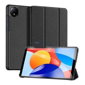 DUX DUCIS DOMO caz în picioare, efect de piele (activ FLIP, deschidere laterală, TRIFOLD, suport desktop, model textil) BLACK Xiaomi Redmi Pad SE 8.7