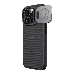   HUSĂ! - NILLKIN CAMSHIELD PROP silicon protector de telefon (rezistent la șocuri, protector de cameră, protector spate, cu dungi) BLACK Apple iPhone 16 Pro Max 5G