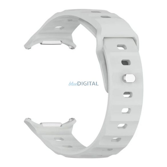 Curea de rezervă (dimensiune personalizată, silicon, respirabilă, 3D) CLEAR BLACK Samsung Galaxy Watch Ultra eSIM 47mm (SM-L705)