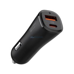   SPIGEN EV482 ARCSTATION încărcător auto USB + priză Type-C (48W, încărcător rapid PD 3.0) NEGRU