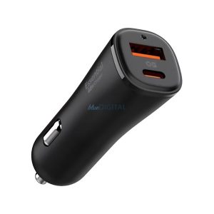 SPIGEN EV482 ARCSTATION încărcător auto USB + priză Type-C (48W, încărcător rapid PD 3.0) NEGRU
