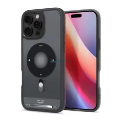  HUSĂ! - SPIGEN ULTRA HYBRID MAG plastic protector de telefon (rezistent la șocuri, cadru cu bule, MagSafe) BLACK Apple iPhone 16 Pro 5G