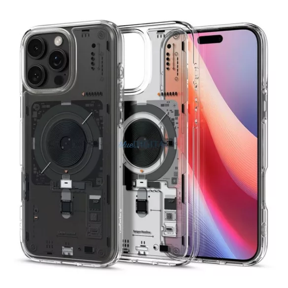 HUSĂ! - SPIGEN ULTRA HYBRID MAG NEO ONE plastic telefon protector (rezistent la șocuri, bubble cadru, MagSafe) pentru Apple iPhone 16 Pro 5G