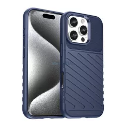   HUSĂ! - Silicon protector de telefon (rezistent la impact, cu dungi, model convex) BLEACH BLUE Apple iPhone 16 Pro Max 5G