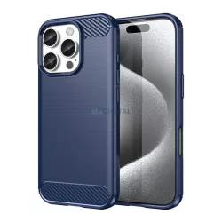   HUSĂ! - Silicon protector de telefon (rezistent la impact, bubble heel, periat, model de carbon) CUTTING BLUE Apple iPhone 16 Pro 5G
