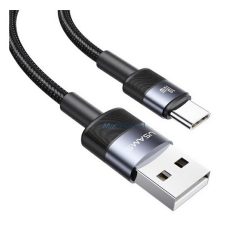   USAMS SY cablu de date (USB - Type-C, 6A, încărcător rapid PD, 120cm, șiret) NEGRU