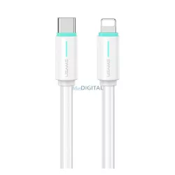   USAMS YU cablu de date (Tip-C - fulger, 30W, încărcător rapid, 100cm, șiret) ALB