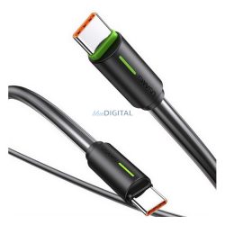   USAMS YU cablu de date (Tip-C - Tip-C, 60W, încărcător rapid, 100cm, șiret) NEGRU