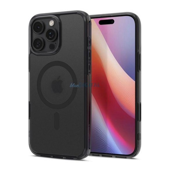 SPIGEN ULTRA HYBRID T MAG plastic telefon protector (rezistent la șocuri, cadru pernă de aer, MagSafe) BLACK Apple iPhone 16 Pro Max 5G