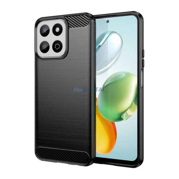 Silicon protector de telefon (rezistent la impact, bubble heel, periat, model de carbon) BLACK Honor 200 Smart