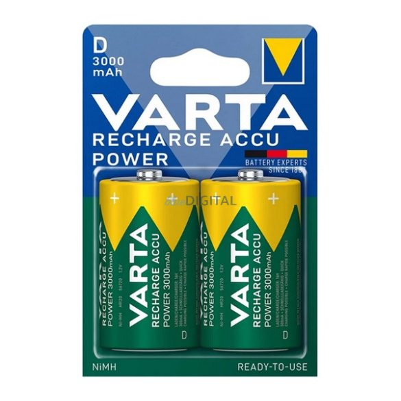 Baterie cu durată lungă de viață VARTA POWER (D/goliate, R20, 1.2V, nichel-metal hidridă) 2 buc/pachet