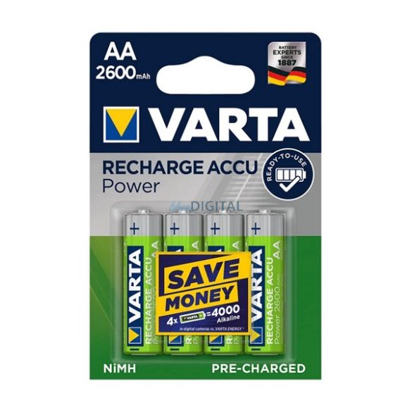 Baterie VARTA POWER cu durată lungă de viață (AA, R6, 1.2V, litiu) 4 buc/pachet