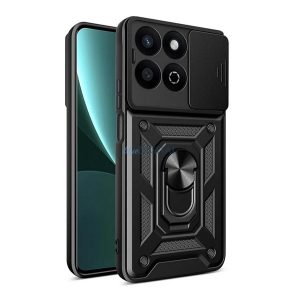 Protector de telefon din silicon Defender (rezistent la șocuri, inel de reținere, protector pentru cameră) BLACK Honor 200 Smart 5G