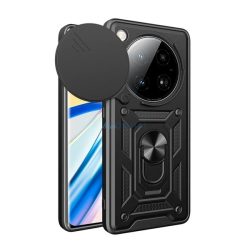   HUSĂ! - Protector de telefon din silicon Defender (rezistent la șocuri, inel de reținere, protector pentru cameră) BLACK Infinix Zero 40 5G (X6861)