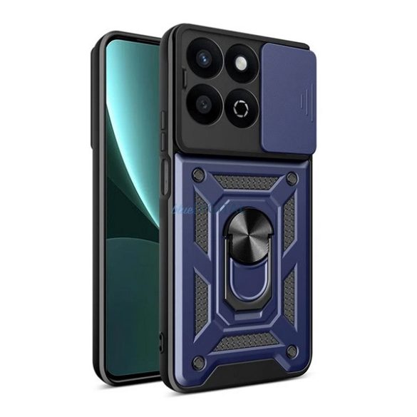 Protector de telefon din silicon Defender (rezistent la șocuri, inel de reținere, protector de cameră) CUTTING BLUE Honor 200 Smart 5G