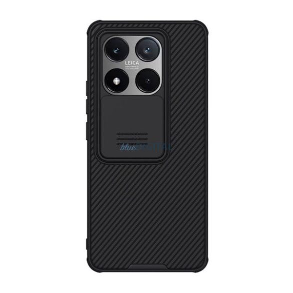 NILLKIN CAMSHIELD PRO silicon protector de telefon (rezistent la șocuri, protector de cameră, cu dungi) BLACK Xiaomi 14T 5G