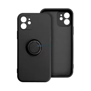 HUSĂ! - Silicon protector de telefon (inel titular, microfibră pluș interior, magnetic, protector de cameră) BLACK Xiaomi Redmi 14C 4G