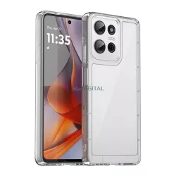   HUSĂ! - Silicon protector de telefon (rezistent la șocuri, transparent capac spate) pentru Motorola Moto G75
