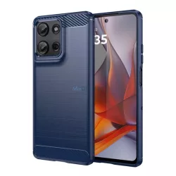   HUSĂ! - Protector de telefon din silicon (rezistent la impact, călcâi cu pernă de aer, periat, model de carbon) PERNA PERNE Motorola Moto G75