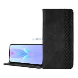   HUSĂ! - Carcasă permanentă, efect piele (FLIP, deschidere laterală, desktop, mozaic) BLACK ZTE Blade V50 Design 4G