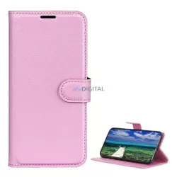   HUSĂ! - Carcasă permanentă, efect piele (FLIP, deschidere laterală, desktop, premium) CULOARE ROSE Motorola Moto G75