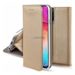   HUSĂ! - Carcasă permanentă, efect piele (FLIP, deschidere laterală, desktop, diamant) GOLD Honor 200 Smart 5G