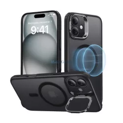   HUSĂ! - ESR CLASSIC HALOLOCK silicon telefon protector (rezistent la șocuri, bubble heel, MagSafe) BLACK Apple iPhone 16 5G