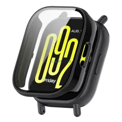   Cadru din plastic (BUMPER, rezistență la șocuri + sticlă de protecție a ecranului) BLACK Xiaomi Redmi Watch 5 Active