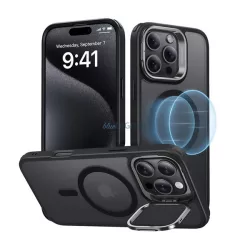   HUSĂ! - ESR HYBRID HALOLOCK silicon protector de telefon (rezistent la șocuri, colț bumper, antireflex, MagSafe, mat) BLACK Apple iPhone 16 Pro Max