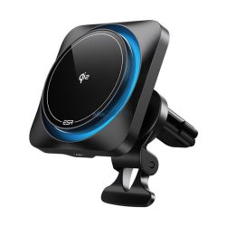   Suport auto ESR QI2 (bord, aerisire, magnetic, indicator LED, 15W, wireless, încărcător rapid) NEGRU