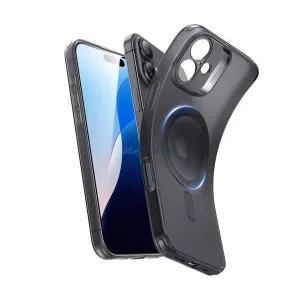 HUSĂ! - ESR ZERO HALOLOCK silicon telefon protector (rezistent la șocuri, bubble heel, MagSafe) BLACK Apple iPhone 16 Plus