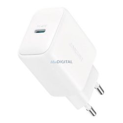   Încărcător de rețea JOYROOM cu priză Type-C (20W, încărcător rapid PD 3.0 + cablu Lightning) ALB