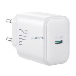   Încărcător de rețea JOYROOM cu priză Type-C (20W, încărcător rapid PD) ALB