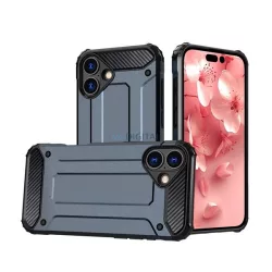   HUSĂ! - Defender silicon protector de telefon (rezistență la impact, bubble călcâi, efect metalic) BREECH Apple iPhone 16