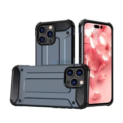   HUSĂ! - Defender Silicone Phone Protector (rezistență la șocuri, călcâi cu bule, efect metalic) BREECH Apple iPhone 16 Pro