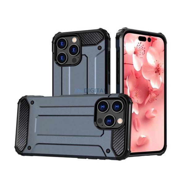 Defender Silicone Phone Protector (rezistență la șocuri, toc cu bule, efect metalic) BREAKFAST Apple iPhone 16 Pro Max