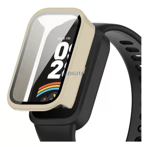 Cadru din plastic (BUMPER, rezistență la șocuri + sticlă de protecție a afișajului) WHITE Xiaomi Smart Band 9 Active