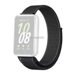   Curea de rezervă (personalizată, nylon, velcro, respirabilă) BLACK Samsung Galaxy Fit 3