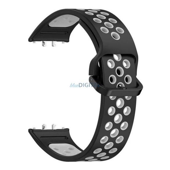 Curea de rezervă (dimensiune personalizată, silicon, perforată, respirabilă) BLACK/BLACK Samsung Galaxy Fit 3
